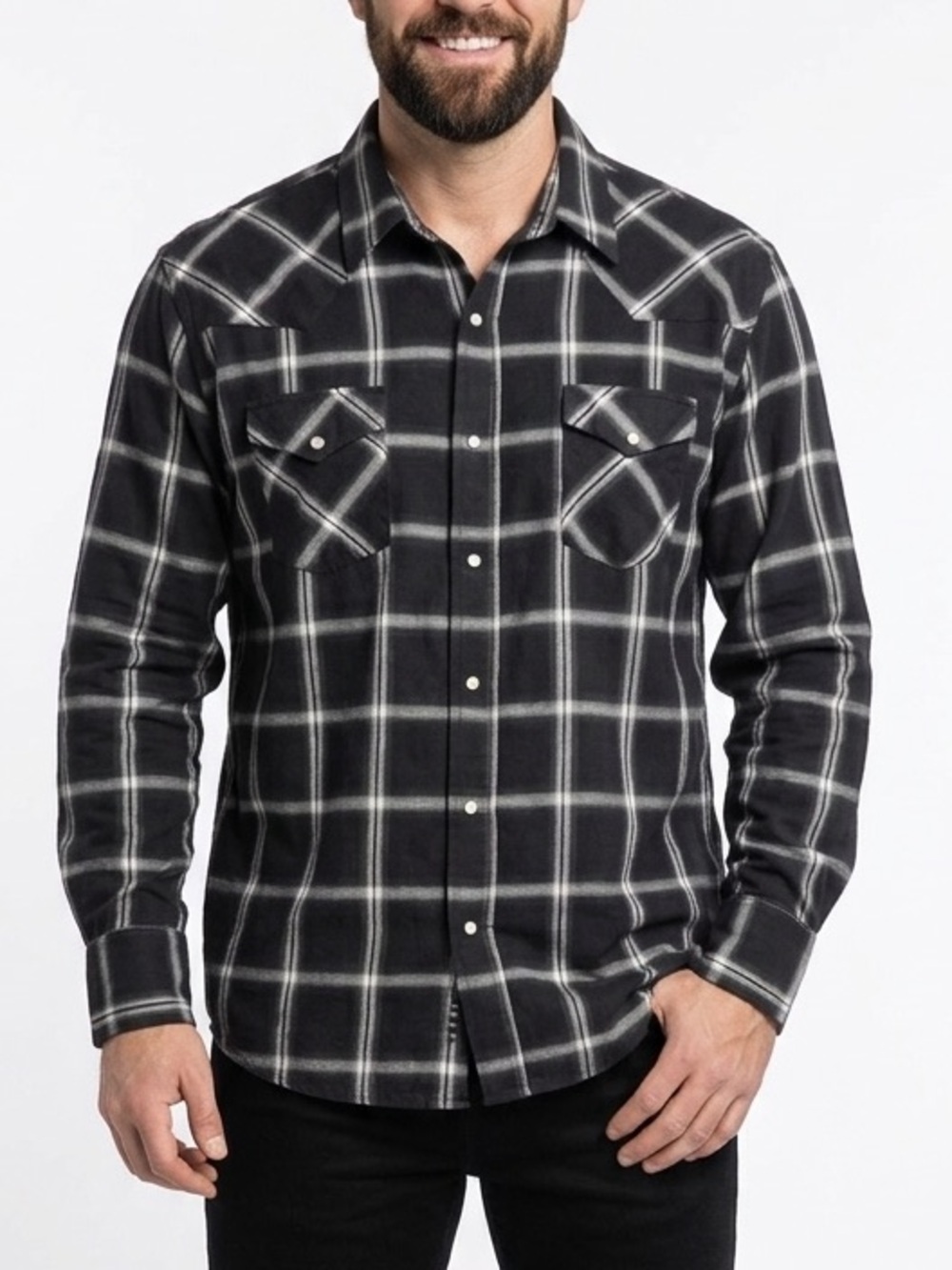 MWG APPAREL Men’s Western Button Down Shirt Rockabilly Plaid Iridescent Snap XXL